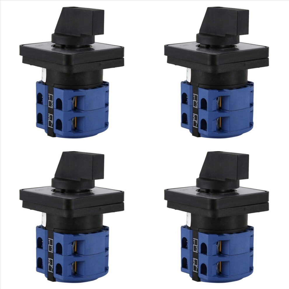Ac660v 25A 2-Pole 3-Position Momentary Changeover Switch Blue+Black 4712767686866