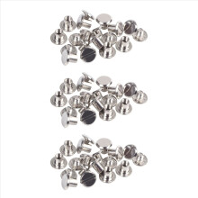 10 sets Cintura in pelle 5 x 6 mm rilegatura a vite