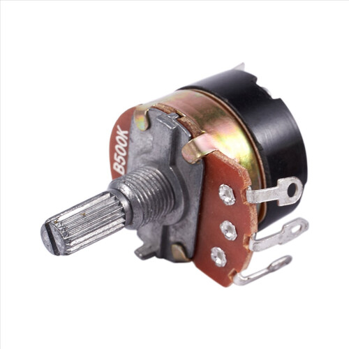 2Pcs 500K Ohm Single Linear Taper Potentiometers with on/off Switch 2