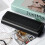 (Black) Lightweight Hard Shell PU Leather Eyeglass Case 1 Pc Portable Sunglass Storage 6