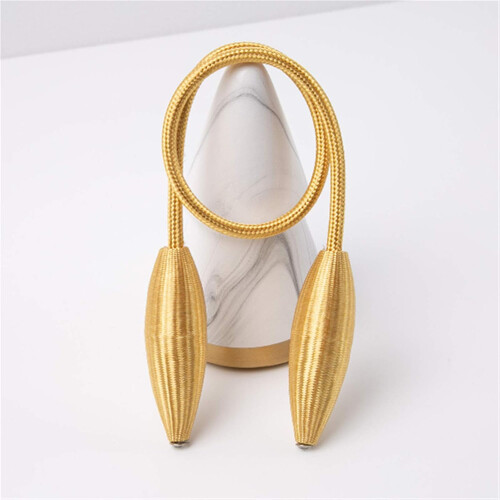 (Gold) 2 - Pack Twist - Tie Curtain Holdbacks  Assorted Styles Home & Window Decor Drape Ties 2