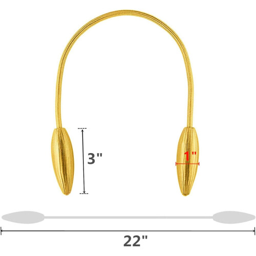 (Gold) 2 - Pack Twist - Tie Curtain Holdbacks  Assorted Styles Home & Window Decor Drape Ties 1