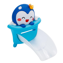 (1-pack) Cute Penguin - Shaped Faucet Extender for Kids - Hand - Wash Helper for Bathroom Sink, 1 Piece, in Blue - White Design