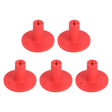 (red) 5 - Pack Green Rubber Golf Tees: Durable Ball Holder for Indoor & Outdoor Practice, Ideal for Driving Range Turf Mats