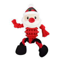 (Santa Claus) Christmas Reindeer Dog Toy, Chew Toy for Teeth Cleaning, Interactive Training Toy, Bite - Resistant for Aggressive Chewers