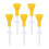 (yellow) 5 - Pack Adjustable Height Plastic Golf Tees with Triangle Mark - Ideal for Golf Training and Driving Range Use（blue） 1