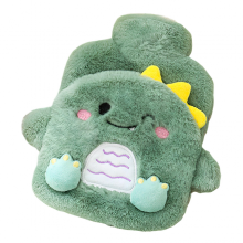 (Dinosaur) 400ML Adorable Bear - Themed Hot Water Bottle with Plush Cover - Ideal for Pain Relief, Period Cramps, Hot/Cold Compress & Winter Warmth
