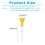 (yellow) 5 - Pack Adjustable Height Plastic Golf Tees with Triangle Mark - Ideal for Golf Training and Driving Range Use（blue） 2