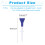 (blue) 5 - Pack Adjustable Height Plastic Golf Tees with Triangle Mark - Ideal for Golf Training and Driving Range Use（blue） 2