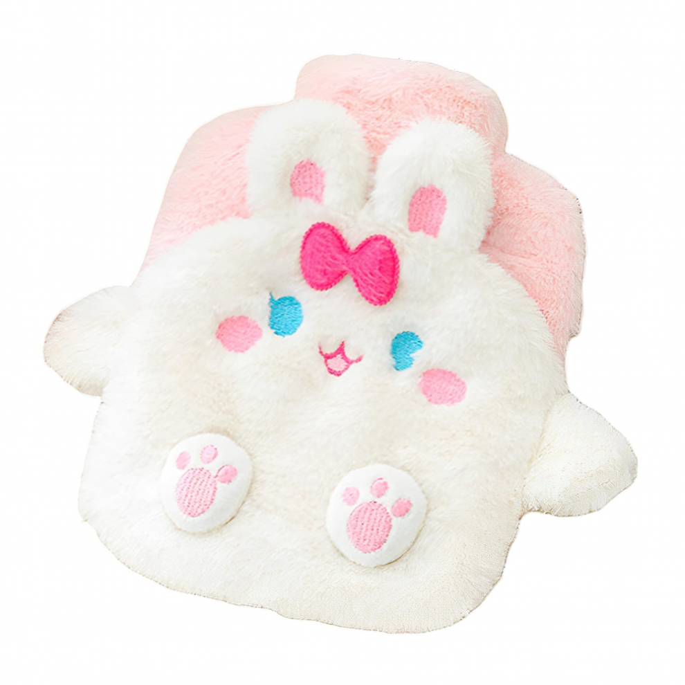 (Rabbit) 400ML Adorable Bear - Themed Hot Water Bottle with Plush Cover - Ideal for Pain Relief, Period Cramps, Hot/Cold Compress & Winter Warmth
