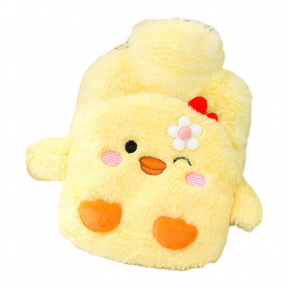 (Duck) 400ML Adorable Bear - Themed Hot Water Bottle with Plush Cover - Ideal for Pain Relief, Period Cramps, Hot/Cold Compress & Winter Warmth