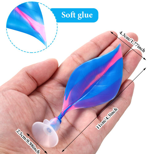 (Blue) 2 Pieces Betta Bed Leaf Hammock for Practical Resting Spot, Betta Fish, Blue 1