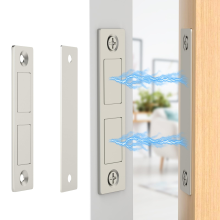 (Sliver, 2-pack) 30 Lb Magnetic Door Catch, Heavy Duty Cabinet Latch, 2 Pack, for Cabinet, Drawer, RV, Barn Door, Kitchen, Black