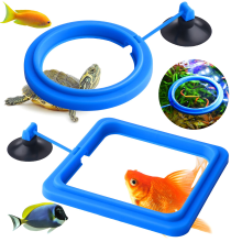 (Blue) 2 Betta Feeding Rings with Round Floating Design to Prevent Food from Washing into Filter, Guppy, Goldfish, Other Small Fish