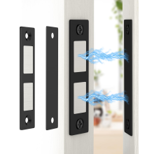 (Black, 2-pack) 30 Lb Magnetic Door Catch, Heavy Duty Cabinet Latch, 2 Pack, for Cabinet, Drawer, RV, Barn Door, Kitchen, Black