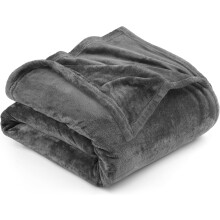 (grey) Luxury grey Double Size Wool Blanket - 60x80 Inches, Anti-Static, Ultra-Soft Microfiber, Plush Bed Blanket for Couples