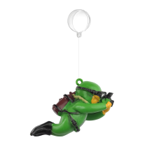 (Dark Green) Lovely Floating Diver Fish Tank Decorations with Floating Device for Accessories, All Kinds of Fish Tanks, Black