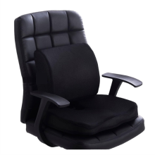 (Mesh Black Set) Comfortable Supportive Seat Cushion for Leg Pressure and Back Pain Relief, Universal Pad for Car, Office Chair, Mesh Black Set