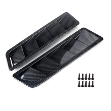 (Carbon Fiber) Hood Vents Bonnet Cover Hood Scoop for Cars, Vent Cover, Black