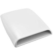 (White) Universal Car Air Flow Decorative Intake Hood Scoop Turbo Bonnet Vent Cover, Car, Black