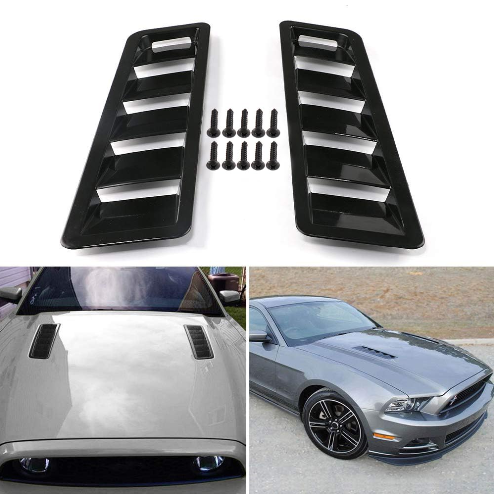 (Black) Hood Vents Bonnet Cover Hood Scoop For Cars, Vent Cover, Black 7794190775154