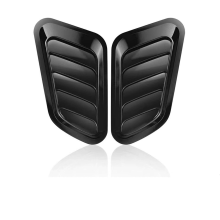 (style-2) 1 Pair Universal Car Side Mesh Vent, Chrome Fender Side Vent Decor Sticker for Air Flow, Car Accessories