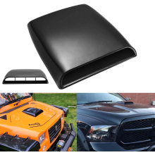 (Black) Universal Car Air Flow Decorative Intake Hood Scoop Turbo Bonnet Vent Cover, Car, Black