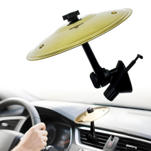 (Gold) Mini Car Crash Cymbal, Car Air Vent Decoration, Fits All Vehicle Types, Gold
