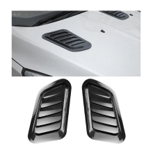 (Carbon Fiber) 2PCS Universal Hood Air Vents for Hood Scoop and Intake Trim, Car Bonnet, Black