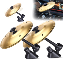 (2PCS Gold) Mini Car Crash Cymbal, Car Air Vent Decoration, Fits All Vehicle Types, Gold