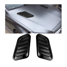 (Black) 2PCS Universal Hood Air Vents for Hood Scoop and Intake Trim, Car Bonnet, Black