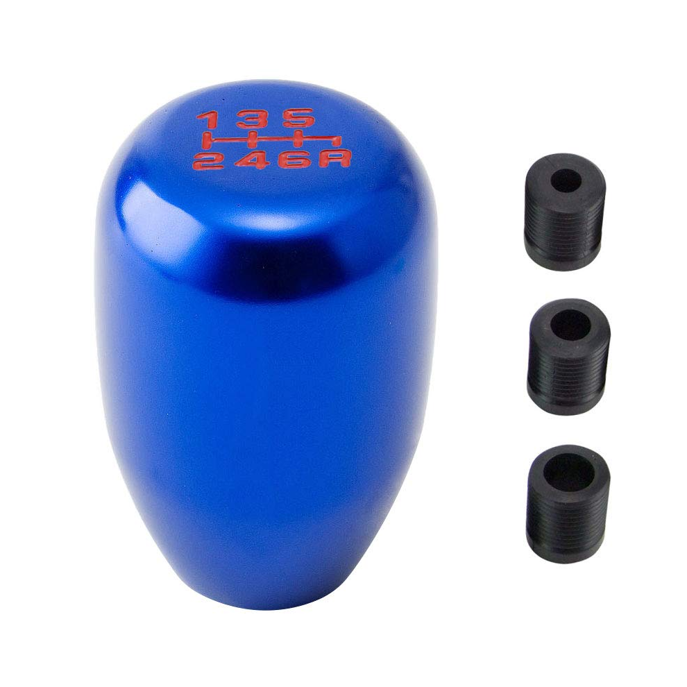 () 6 Speed Manual Racing Jdm Style Shift Knob Replacement For Universal Most Vehicles - Gear Shift Knob, For Vehicle Gear Shift Replacement, Blue/Black 7794190778469