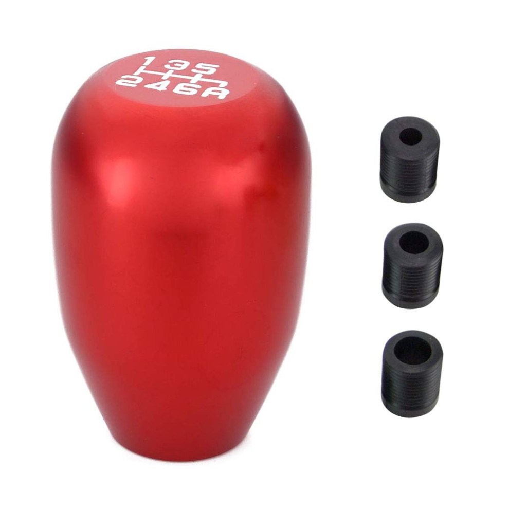 () 6 Speed Manual Racing Jdm Style Shift Knob Replacement For Universal Most Vehicles - Gear Shift Knob, For Vehicle Gear Shift Replacement, Red/Black 7794190778476