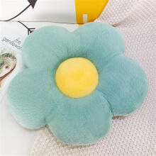 Blumenförmiges Dekokissen, Blumen-Bodenkissen, Sitzkissen, süße Raumdekoration, Plüschkissen für Schlafzimmersofa (34,8 cm, grün)