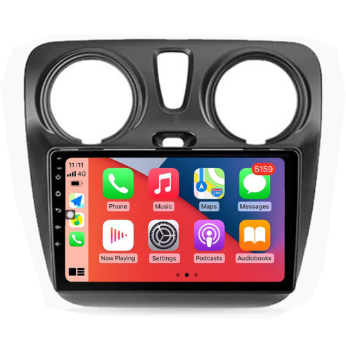 RoverOne Bilradio Bluetooth CarPlay GPS-Navigation til Renault Dokker 2012-2020