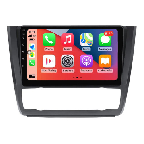 RoverOne Autoradio Bluetooth CarPlay GPS-Navigation Touchscreen für BMW 1 Series E81 E82 E87 E88 2004-2011 AT