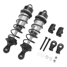 2 Stück Aluminium-Fahrzeugstoßdämpfer für RC-Autos 1/7 & 1/8 Schwarz