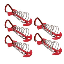 5 Stück Fischgräten-Zeltanker - Aluminium-Stahlpfähle 3 Zoll, Rot