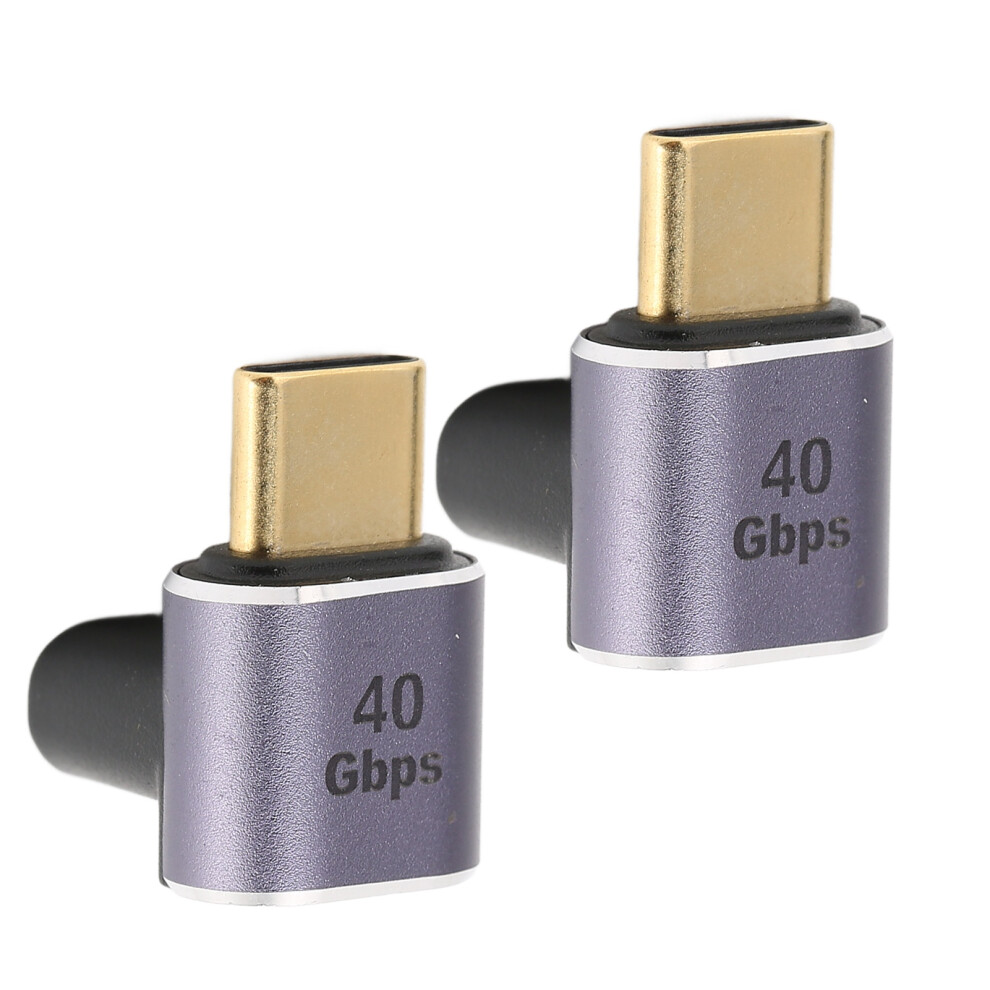 Dual Usb C Male To Female Adapters 90 Right Angle Pd 100W 40Gbps 8K60hz 9491356194337