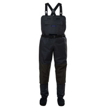 Men's Big Chest Fly Fishing Waders with YKK Waterproof Zipper - 4-Layer Breathable Fabric & Neoprene Stockingfoot