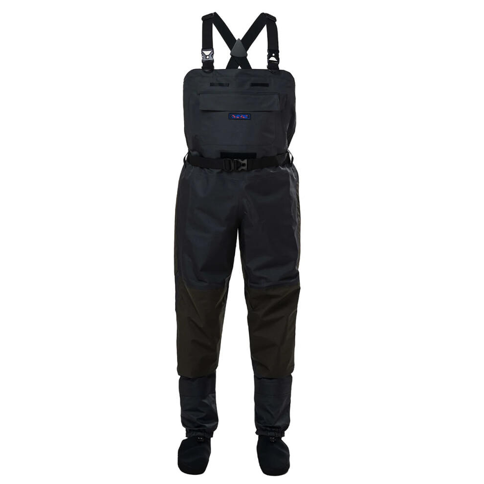 Men's Big Chest Fly Fishing Waders With Ykk Waterproof Zipper - 4-Layer Breathable Fabric & Neoprene Stockingfoot 7445031695604