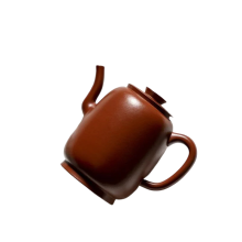 140ml Handmade Zisha Teapot - Authentic Yixing Purple Clay, Raw Ore Dahongpao Mud, Customizable Teaware Gift