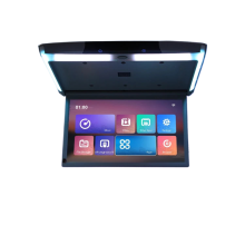 19-Inch Android 9.0 Flip-Down Car Roof Monitor with LCD Display and Overhead Multimedia Video Ceiling Mount