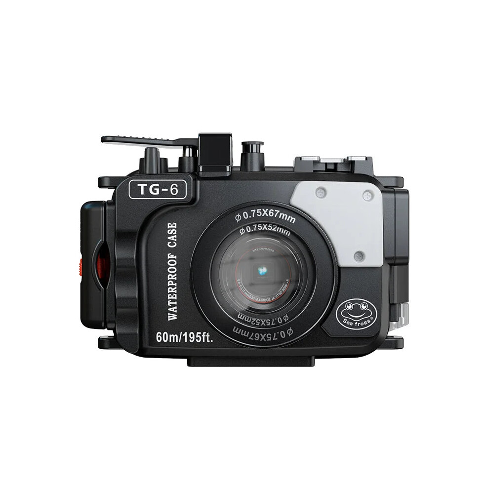 Seafrogs 60M/195Ft Underwater Camera Housing For Olympus Tg6 With Dual Fiber Optic And Dome Port 7445010142167