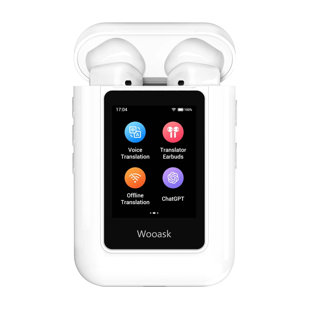 A8 Translator Earbuds With Touch Screen & Chatgpt: 144 Languages Offline Translation Redefined 744110892314