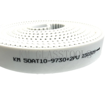 High-Precision Seamless PU Timing Belt Set for Glass Machinery - 2 Pieces, 50AT10 9730 2PU