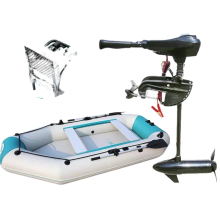 Premium 2036m Inflatable Boat & Electric Motor Set - 0.9mm Triple Layered Mesh for Kayaks, Hovercrafts & Fishing