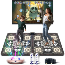 Wireless Dance Mat Game for TV & PC - Family Sports Motion Sensing Game with Double User Support, Non-Slip Yoga Pads & Two Controllers