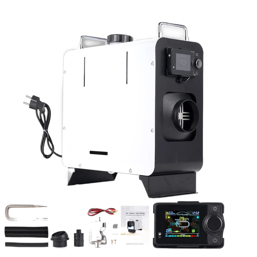 Versatile 2-8Kw Diesel Air Heater With Bluetooth Remote & Silencer - 12V/24V/220V For Cars, Trucks, Boats & Rvs 744110541878