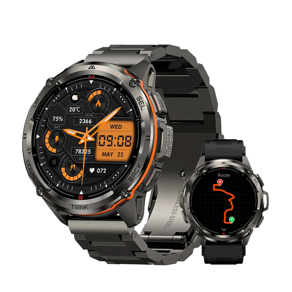 Kospet Tank T3 Ultra GPS Smartwatch for Men - 470mAh Digital Fitness AMOLED AOD Bluetooth Watch (2024 Model)-image-OPC-PMGH6GN-NEW